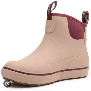 Grunden’s Women’s Deck Boss Rubber Ankle Boots Dusty Rose Size 8